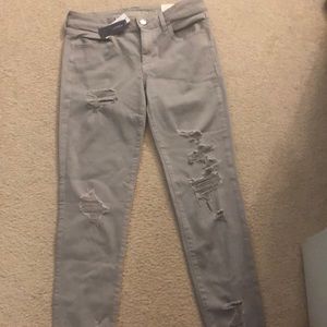Gray American eagle jeggings